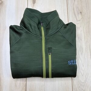 Stio Men's Gannett Peak Fleece 1/2 Zip Pullover Sweater Green Size Small Stretch
